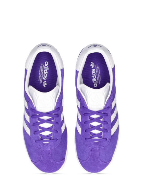 adidas Originals: Gazelle suede lace-up sneakers - Blue - kids-boys_1 | Luisa Via Roma