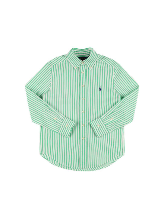 Ralph Lauren: Cotton poplin shirt - 화이트 - kids-boys_0 | Luisa Via Roma
