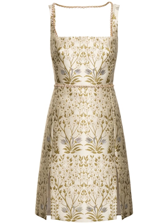 Giambattista Valli: Jacquard mini dress - Gold/Multi - women_0 | Luisa Via Roma