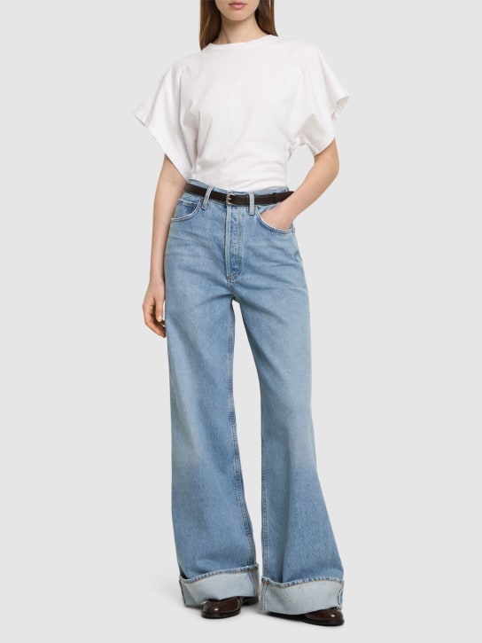 Agolde: Jeans anchos talle alto - Azul - women_1 | Luisa Via Roma
