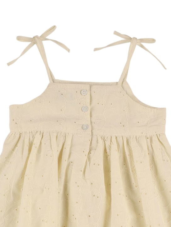 Liewood: Vestido de algodón bordado inglés - Blanco Opaco - kids-girls_1 | Luisa Via Roma