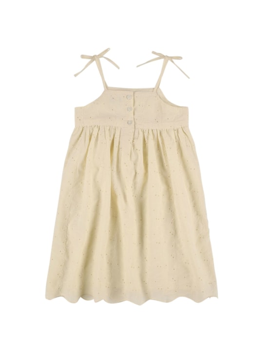 Liewood: Kleid aus Baumwolle mit Lochstickerei - Wollweiß - kids-girls_0 | Luisa Via Roma