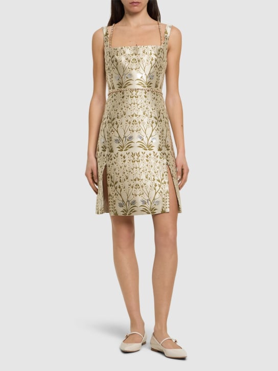 Giambattista Valli: Jacquard mini dress - Gold/Multi - women_1 | Luisa Via Roma