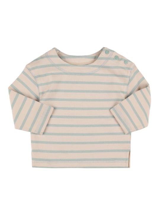 Liewood: Organic cotton sweatshirt - White/Blue - kids-boys_0 | Luisa Via Roma