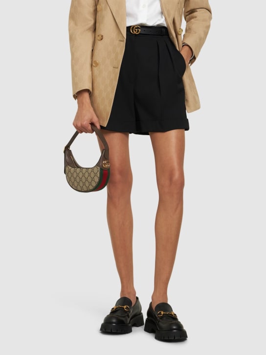 Gucci: Mini Ophidia GG canvas shoulder bag - Beige - women_1 | Luisa Via Roma