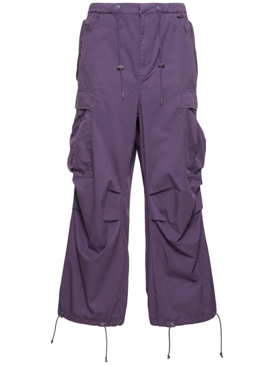 Bluemarble: Cotton cargo pants - Purple - men_0 | Luisa Via Roma