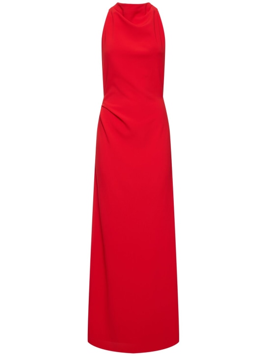Proenza Schouler: Faye backless matte crepe long dress - Red - women_0 | Luisa Via Roma
