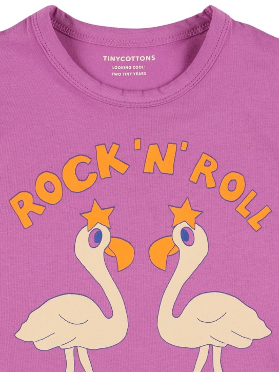 Tiny Cottons: Camiseta de algodón orgánico estampada - Morado - kids-girls_1 | Luisa Via Roma