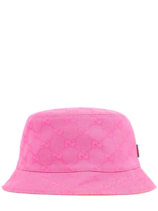 Gucci: GG canvas bucket hat - Blossom Rose - women_0 | Luisa Via Roma