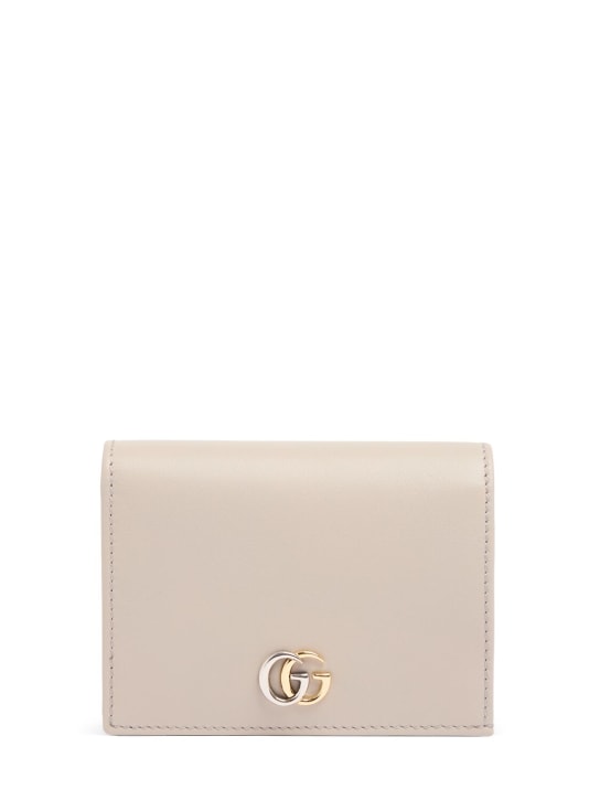 Gucci: GG Marmont leather card case wallet - Sphinx - women_0 | Luisa Via Roma