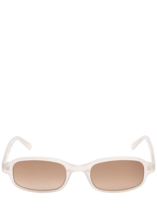 DMY Studios: Margot squared acetate sunglasses - White/Brown - men_0 | Luisa Via Roma