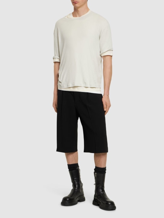 Jil Sander: Layered cotton t-shirts & tank top - Polar - men_1 | Luisa Via Roma