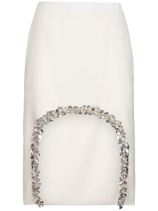 Des Phemmes: Organza rounded edge mini skirt - White - women_0 | Luisa Via Roma