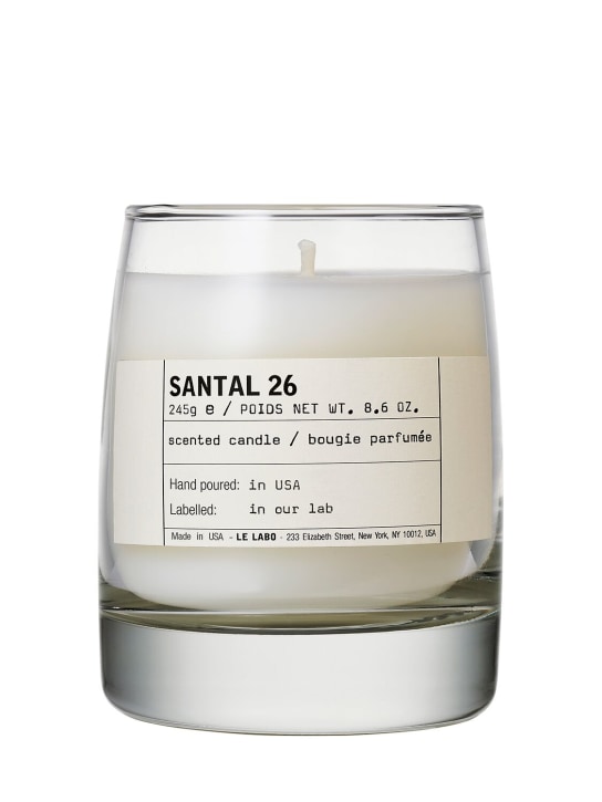 Le Labo: 245g Santal 26 classic candle - Transparent - beauty-men_0 | Luisa Via Roma