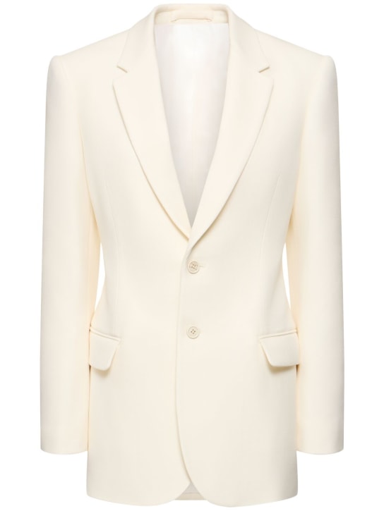 Wardrobe.nyc: Blazer in lana - Off White - women_0 | Luisa Via Roma