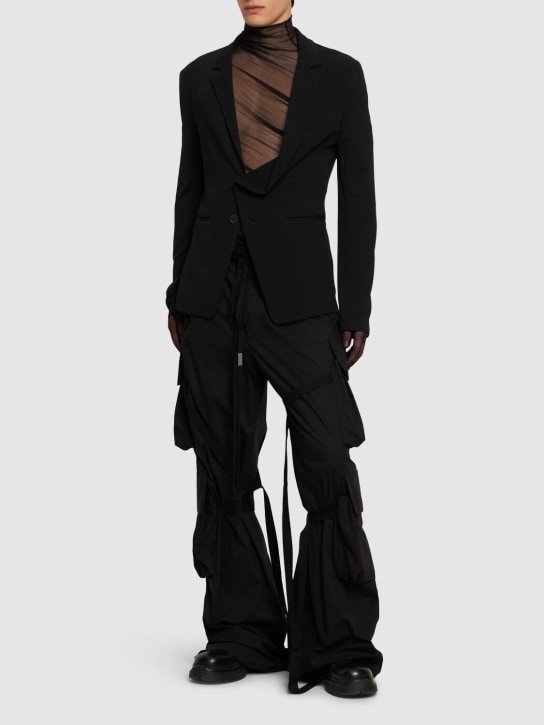 Ann Demeulemeester: Laurentius asymmetric blazer - Black - men_1 | Luisa Via Roma