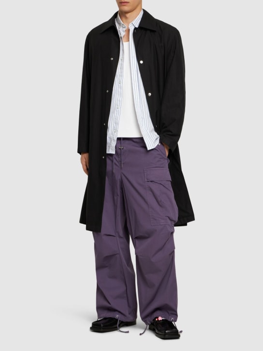 Bluemarble: Cotton cargo pants - Purple - men_1 | Luisa Via Roma