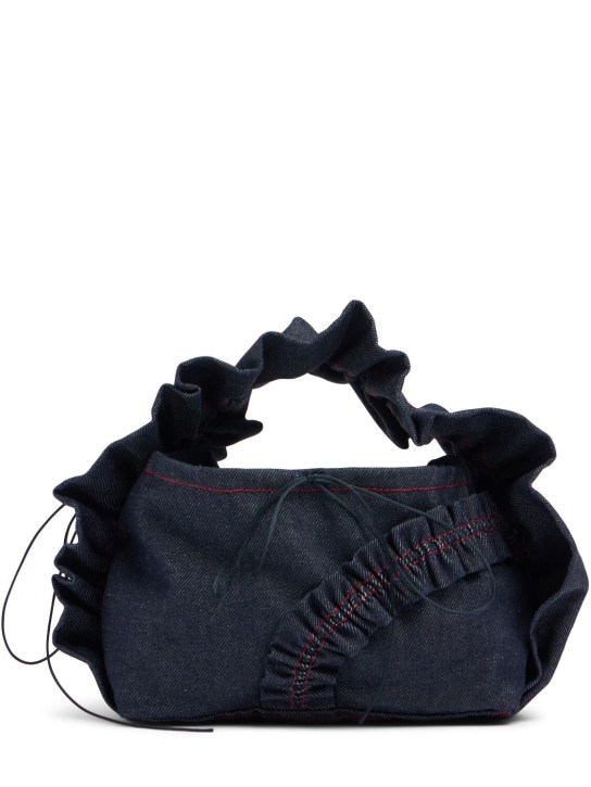 Cecilie Bahnsen: Umi cotton denim top handle bag - 인디고 - women_0 | Luisa Via Roma