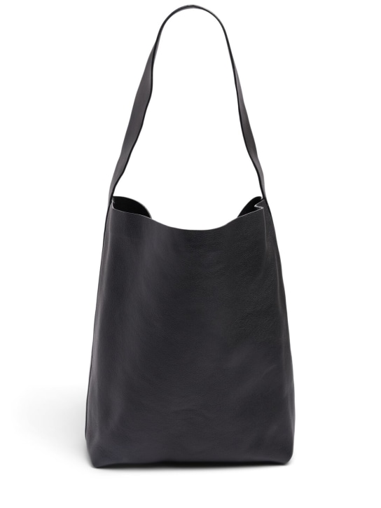 St. Agni: Minimal everyday leather tote bag - Black - women_0 | Luisa Via Roma