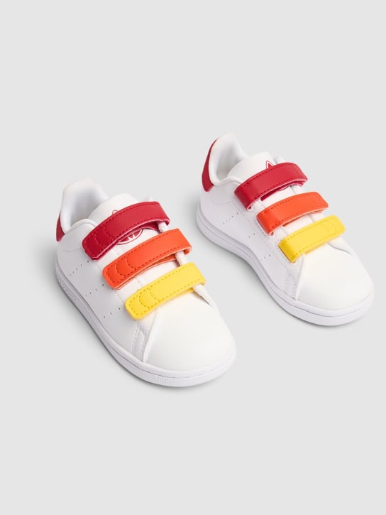 adidas Originals: Sneakers Stan Smith con strap - Bianco - kids-boys_1 | Luisa Via Roma