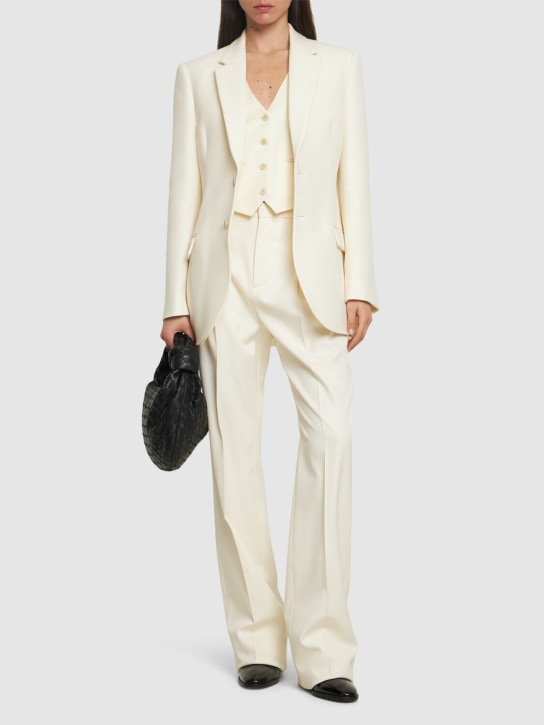 Wardrobe.nyc: Blazer in lana - Off White - women_1 | Luisa Via Roma