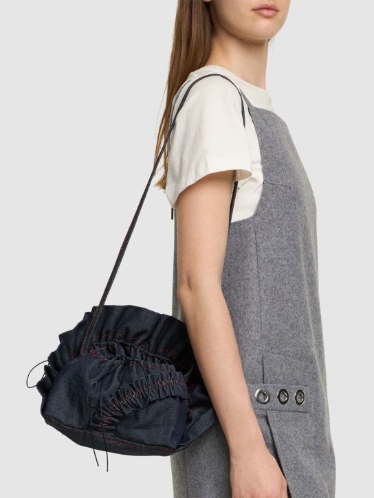 Cecilie Bahnsen: Umi cotton denim top handle bag - Indigo - women_1 | Luisa Via Roma