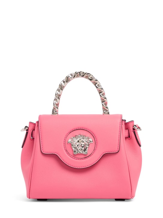 Versace: Small Medusa leather top handle bag - Flamingo - women_0 | Luisa Via Roma