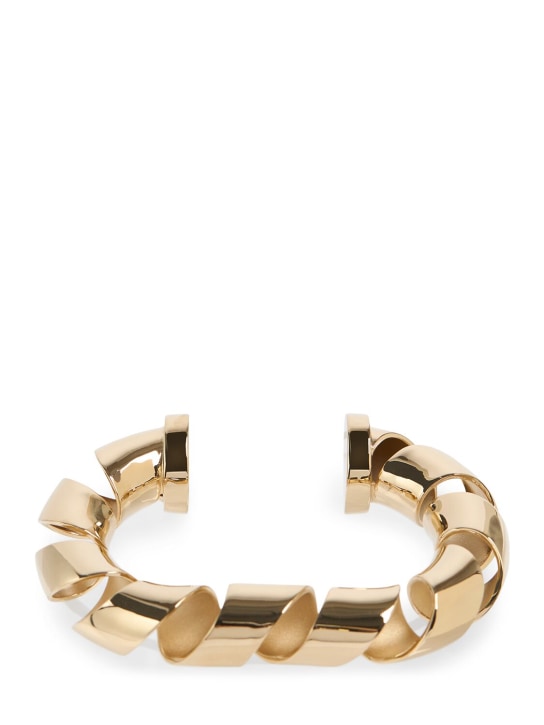 Rabanne: XL Link twist cuff bracelet - Gold - women_0 | Luisa Via Roma