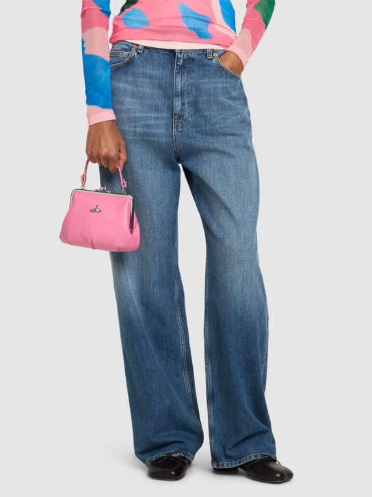 Vivienne Westwood: Granny frame leather top handle bag - Pink - women_1 | Luisa Via Roma