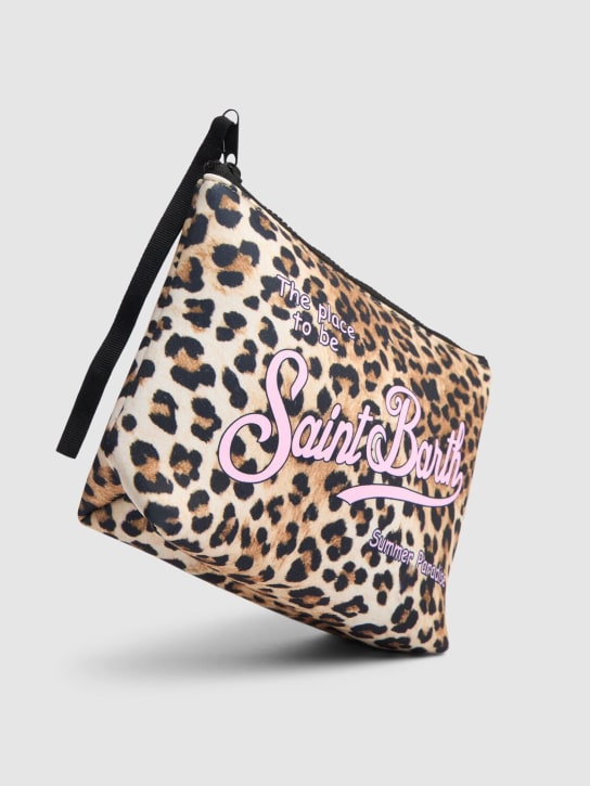Mc2 Saint Barth: Leopard print pouch w/ logo - kids-girls_1 | Luisa Via Roma