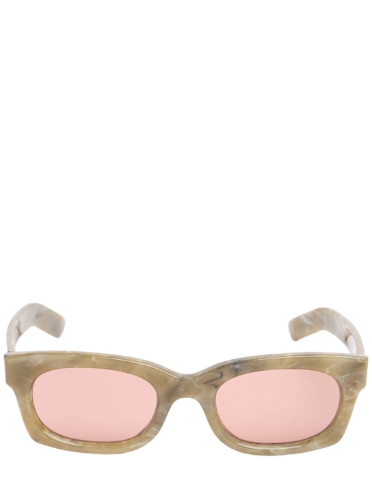 Retrosuperfuture: Ambos Roccia squared acetate sunglasses - Khaki - women_0 | Luisa Via Roma