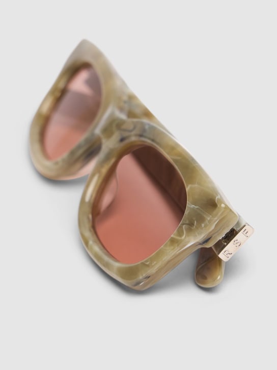 Retrosuperfuture: Ambos Roccia squared acetate sunglasses - Khaki - women_1 | Luisa Via Roma