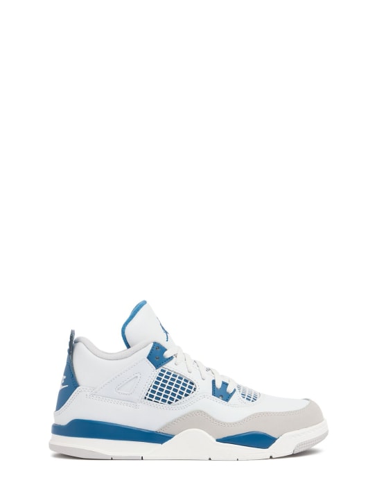 Nike: Sneakers Jordan 4 Retro - Blanco/Azul - kids-boys_0 | Luisa Via Roma