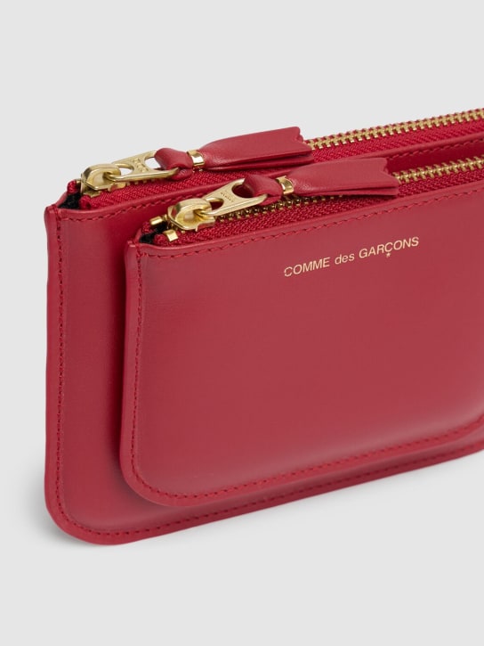 Comme des Garçons Wallet: Brieftasche mit Außentasche - Rot - women_1 | Luisa Via Roma