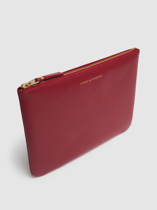 Comme des Garçons Wallet: Classic皮革钱包 - 红色 - women_1 | Luisa Via Roma