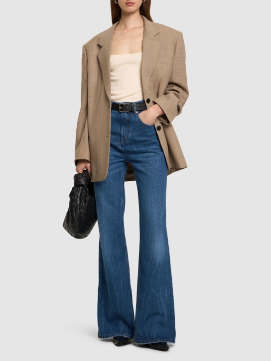 AMI Paris: Ausgestellte Jeans aus Baumwolle - Blau - women_1 | Luisa Via Roma