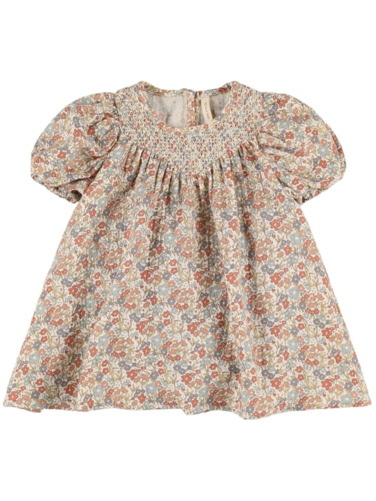 Quincy Mae: Printed organic cotton dress - Multicolor - kids-girls_0 | Luisa Via Roma
