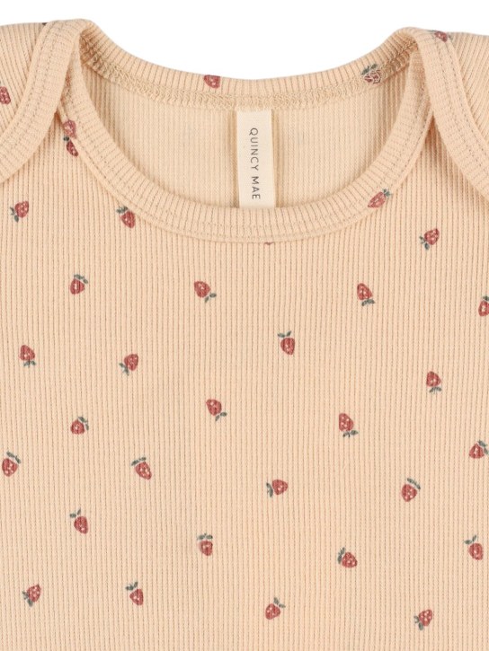 Quincy Mae: Organic cotton t-shirt & leggings - Pink - kids-girls_1 | Luisa Via Roma