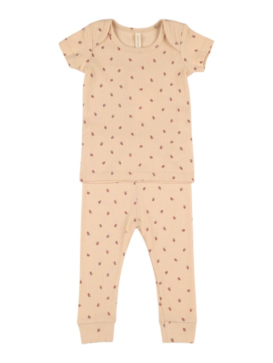 Quincy Mae: Organic cotton t-shirt & leggings - Pink - kids-girls_0 | Luisa Via Roma