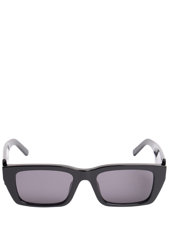 Palm Angels: Palm squared acetate sunglasses - Black/Grey - women_0 | Luisa Via Roma
