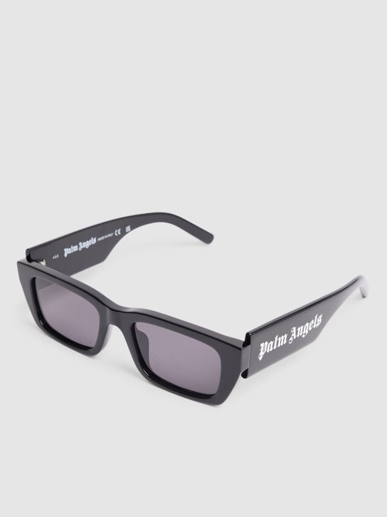 Palm Angels: Palm squared acetate sunglasses - Black/Grey - men_1 | Luisa Via Roma