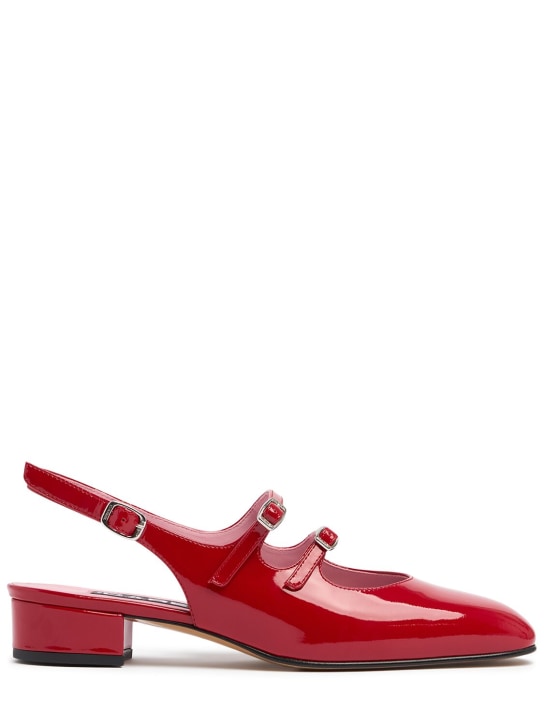Carel: 20mm Peche leather slingback heels - Red - women_0 | Luisa Via Roma