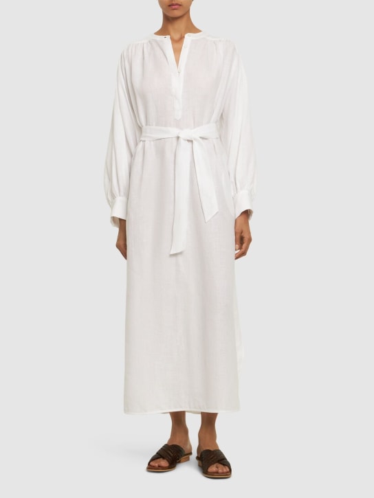 Eres: Aimee linen maxi dress - White - women_1 | Luisa Via Roma