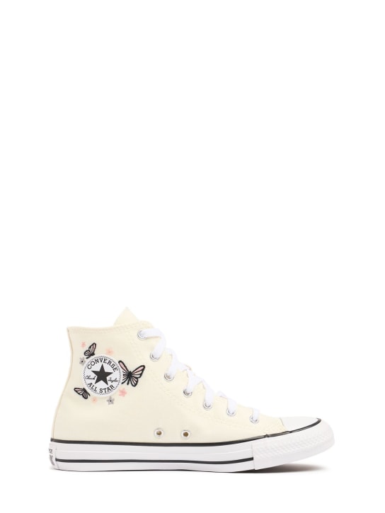 Converse: Chuck Taylor canvas lace-up sneakers - White - kids-girls_0 | Luisa Via Roma