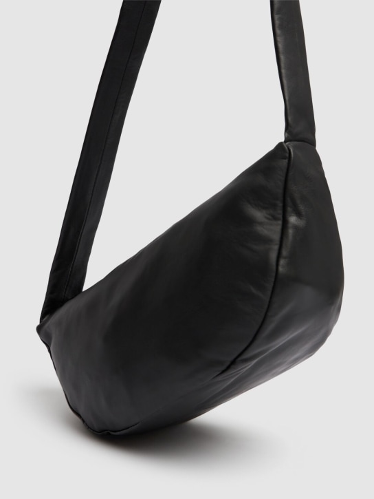 St. Agni: Small Crescent leather shoulder bag - Black - women_1 | Luisa Via Roma