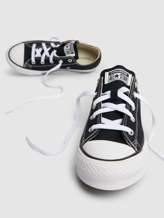 Converse: Chuck Taylor帆布系带运动鞋 - 黑色 - kids-girls_1 | Luisa Via Roma