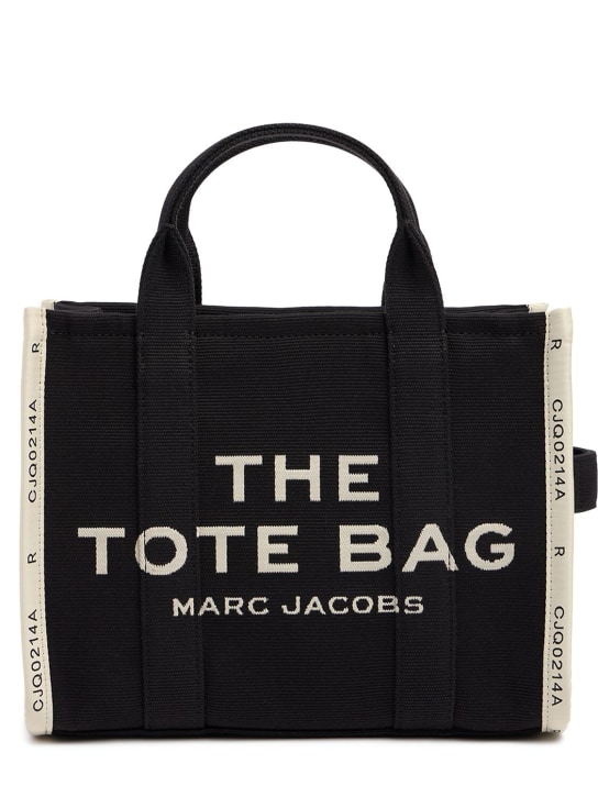 Marc Jacobs: Borsa The Medium Tote in cotone jacquard - Nero - men_0 | Luisa Via Roma