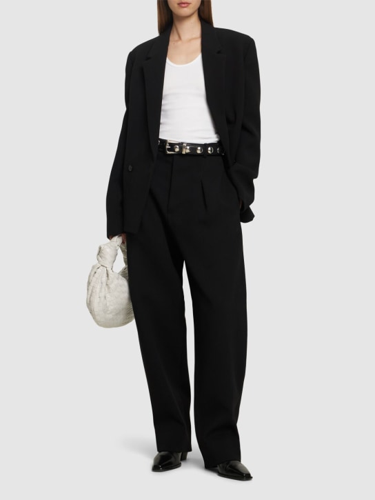 Wardrobe.nyc: Pantalon en laine HB - Noir - women_1 | Luisa Via Roma