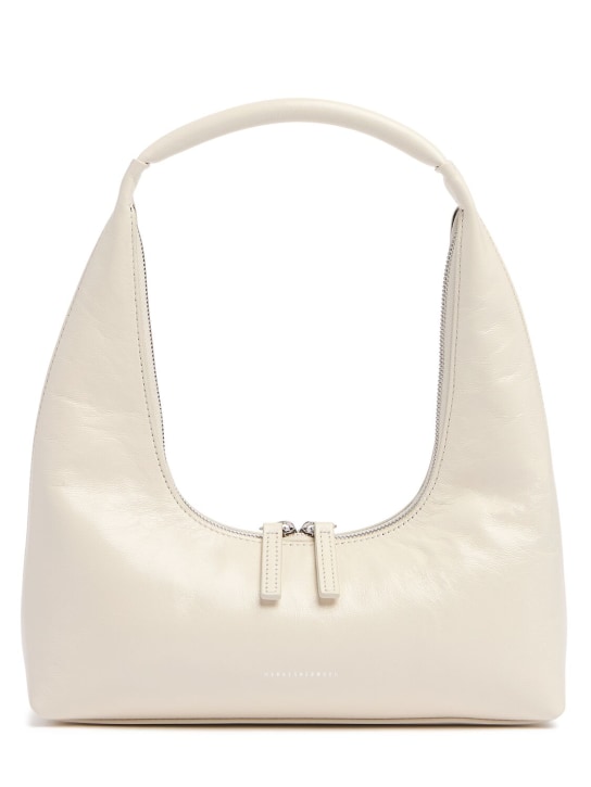 Marge Sherwood: Hobo leather shoulder bag - Cream Glossy - women_0 | Luisa Via Roma
