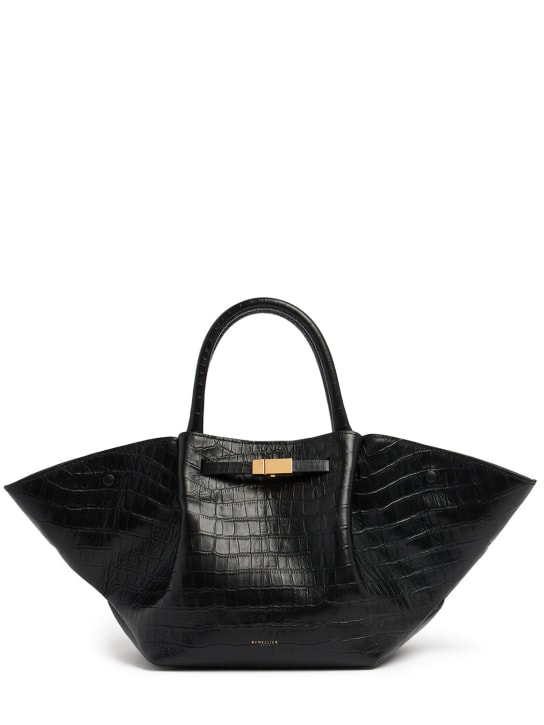 DeMellier: Midi New York croc effect leather bag - women_0 | Luisa Via Roma